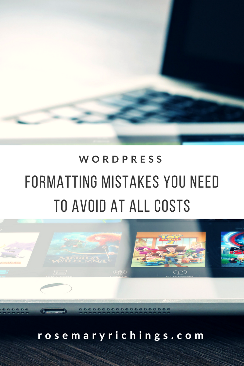 Wordpress Blog Content Mistakes You Might Make - Rosie Writing Space